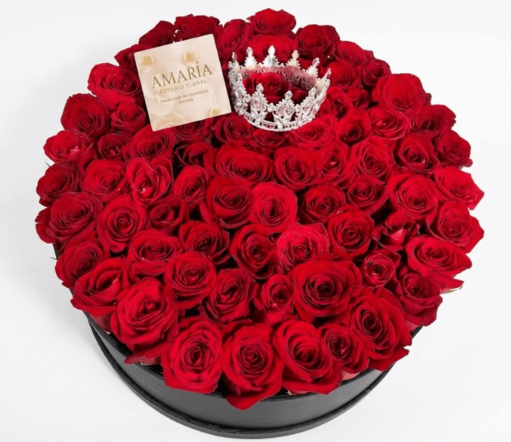 Caja 100 Rosas Rojas