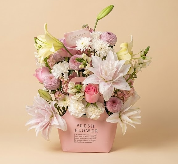 Arreglo en Caja Rosa